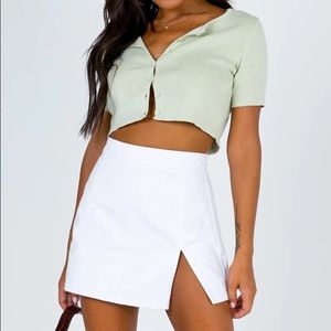 Princess Polly Lola Mini Skirt in White
